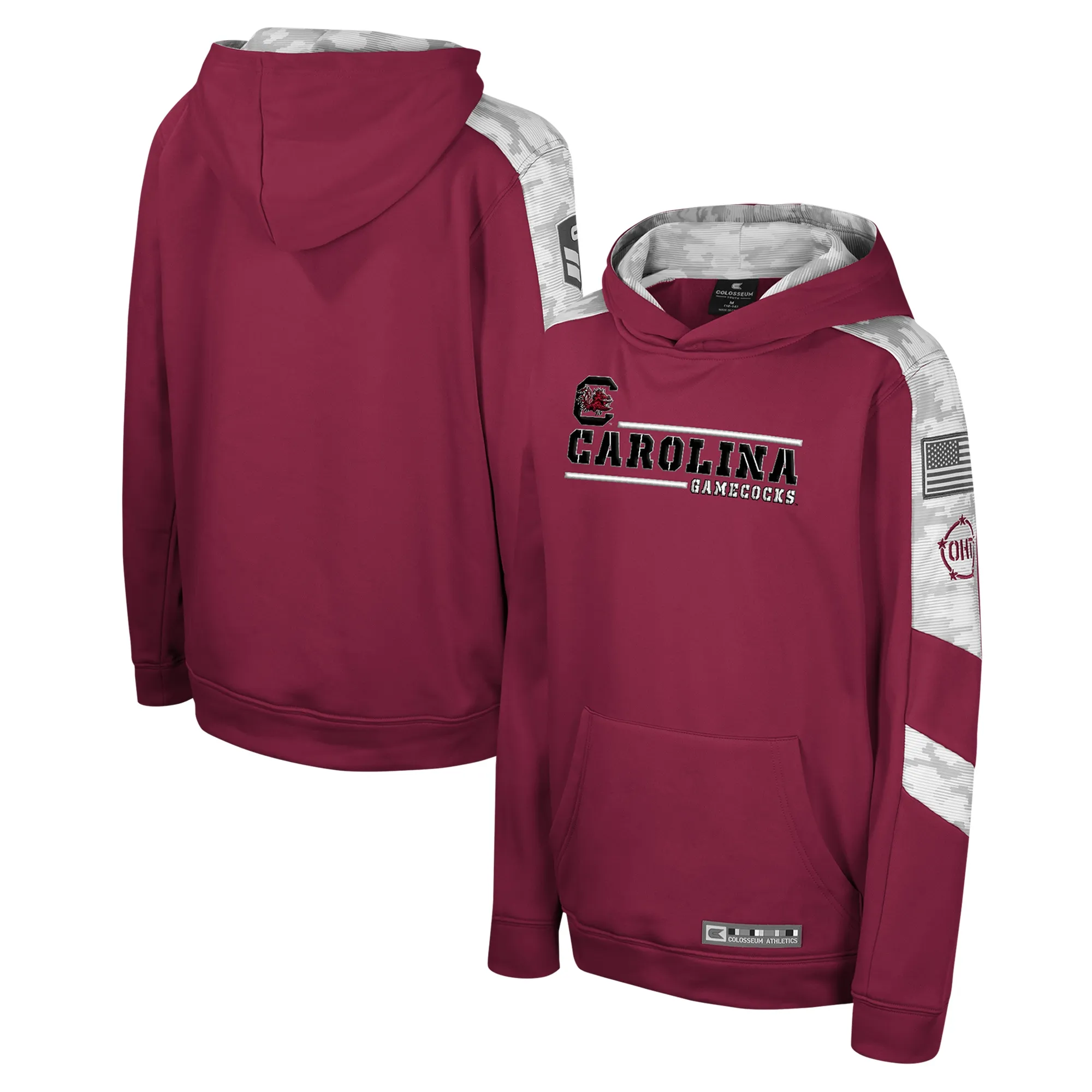 Lids Youth Colosseum Garnet South Carolina Gamecocks OHT Military Appreciation Cyclone Digital Camo Pullover Hoodie